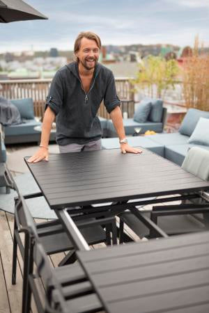 Gartentisch HillmondHillmond Gartentisch ausziehbar,160/220x100cm  Aluminium schwarz